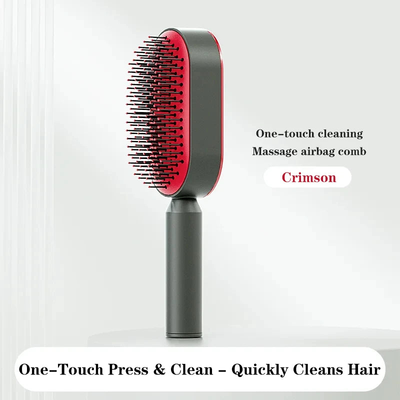 Peigne de massage, brosse à cheveux autonettoyante pour femmes, peigne à cheveux rapide à une touche, coussin d'air 3D, outils de coiffure, peigne airbag