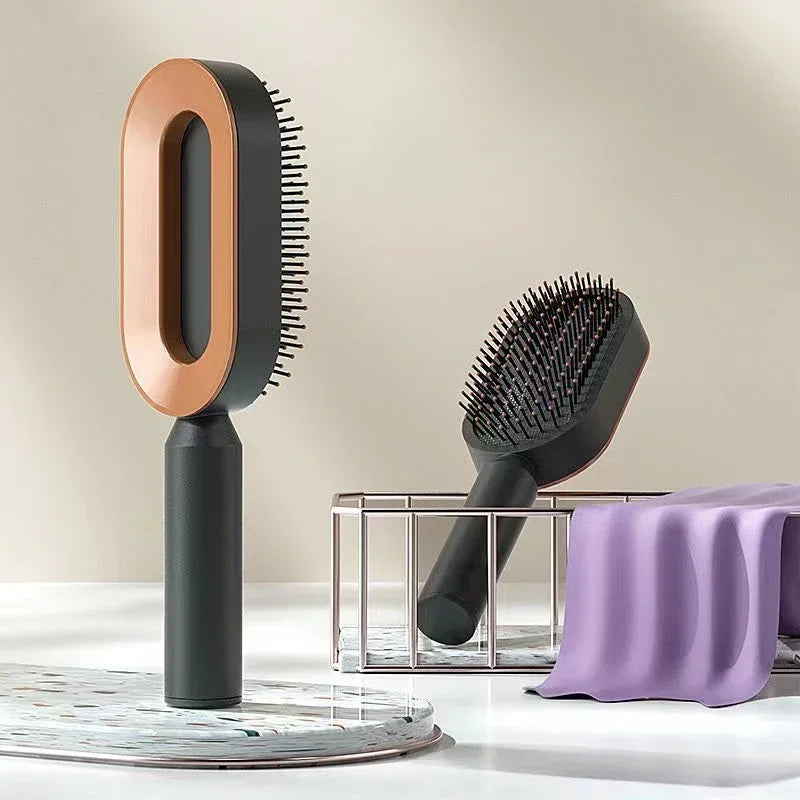 Peigne de massage, brosse à cheveux autonettoyante pour femmes, peigne à cheveux rapide à une touche, coussin d'air 3D, outils de coiffure, peigne airbag