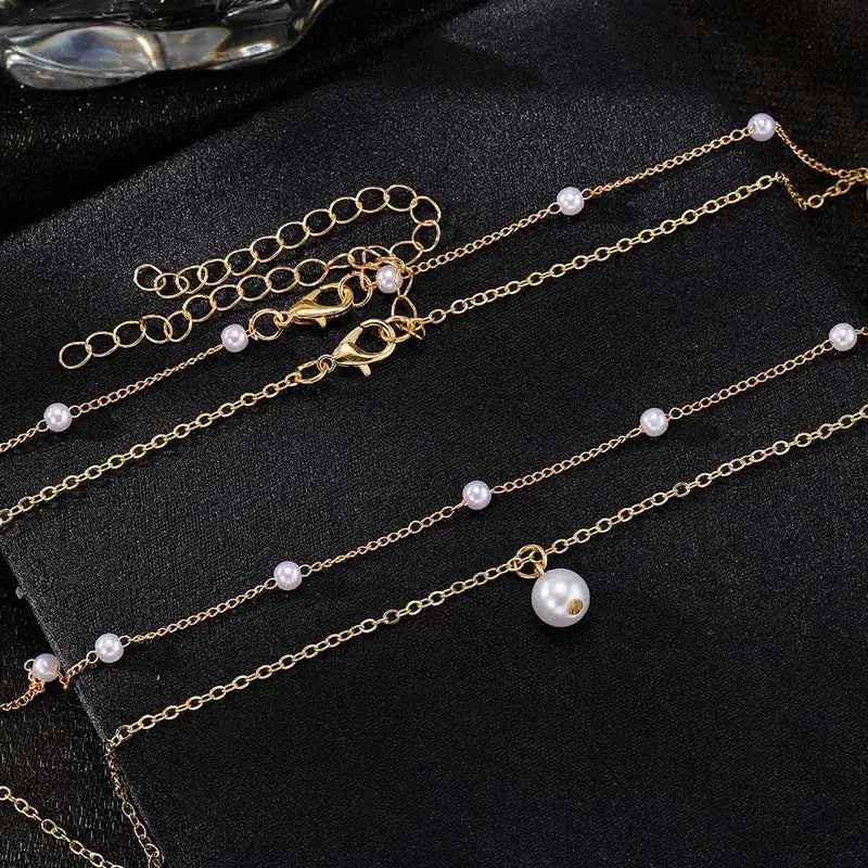 Collier ras du cou en perles couleur or pour femmes et filles, Simple, Double couche, chaîne de cou, bijoux cadeau, nouvelle mode 2025 - HBeauty For Ever